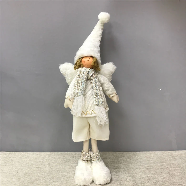Handmade Christmas Knitted Home Dolls Whistler Girl Angel Decoration