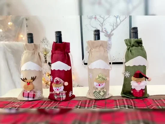 Neue Weihnachts-Bierflaschenabdeckung, Ornamentzubehör, hochwertig